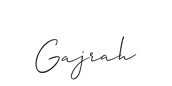 Design your own signature with our free online signature maker. With this signature software, you can create a handwritten (Allison_Script) signature for name Gajrah. Gajrah signature style 2 images and pictures png