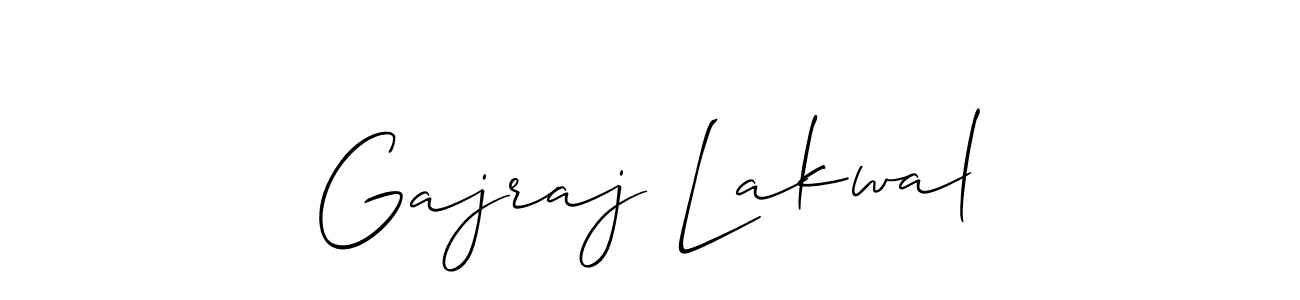 Design your own signature with our free online signature maker. With this signature software, you can create a handwritten (Allison_Script) signature for name Gajraj Lakwal. Gajraj Lakwal signature style 2 images and pictures png