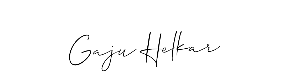 It looks lik you need a new signature style for name Gaju Helkar. Design unique handwritten (Allison_Script) signature with our free signature maker in just a few clicks. Gaju Helkar signature style 2 images and pictures png