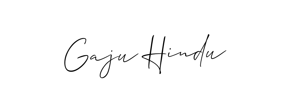if you are searching for the best signature style for your name Gaju Hindu. so please give up your signature search. here we have designed multiple signature styles  using Allison_Script. Gaju Hindu signature style 2 images and pictures png