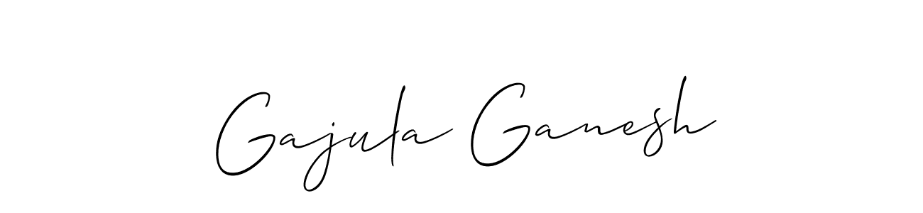 Also we have Gajula Ganesh name is the best signature style. Create professional handwritten signature collection using Allison_Script autograph style. Gajula Ganesh signature style 2 images and pictures png
