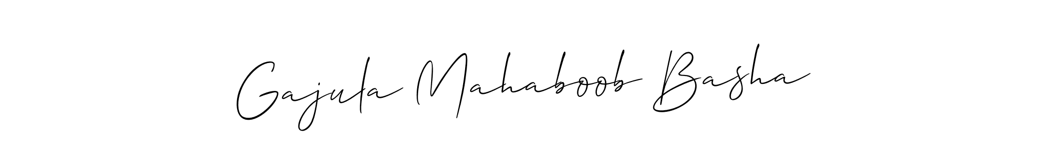 if you are searching for the best signature style for your name Gajula Mahaboob Basha. so please give up your signature search. here we have designed multiple signature styles  using Allison_Script. Gajula Mahaboob Basha signature style 2 images and pictures png