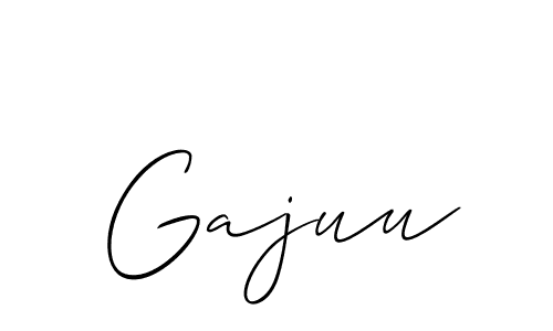 Make a beautiful signature design for name Gajuu. With this signature (Allison_Script) style, you can create a handwritten signature for free. Gajuu signature style 2 images and pictures png