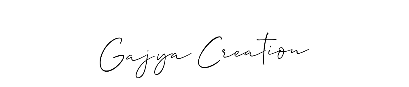 How to Draw Gajya Creation signature style? Allison_Script is a latest design signature styles for name Gajya Creation. Gajya Creation signature style 2 images and pictures png