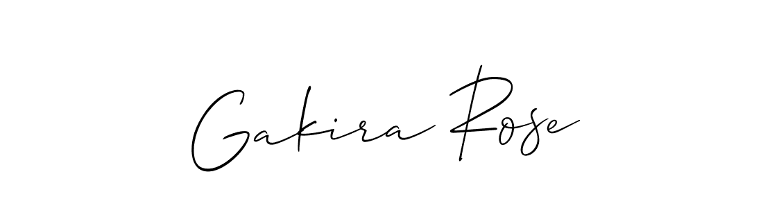 Also we have Gakira Rose name is the best signature style. Create professional handwritten signature collection using Allison_Script autograph style. Gakira Rose signature style 2 images and pictures png