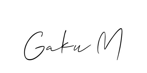 if you are searching for the best signature style for your name Gaku M. so please give up your signature search. here we have designed multiple signature styles  using Allison_Script. Gaku M signature style 2 images and pictures png