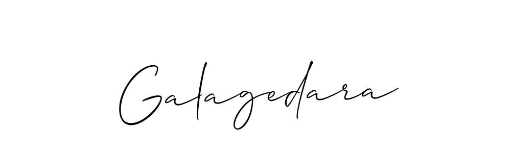 How to make Galagedara name signature. Use Allison_Script style for creating short signs online. This is the latest handwritten sign. Galagedara signature style 2 images and pictures png