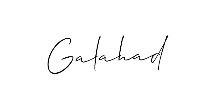 Design your own signature with our free online signature maker. With this signature software, you can create a handwritten (Allison_Script) signature for name Galahad. Galahad signature style 2 images and pictures png