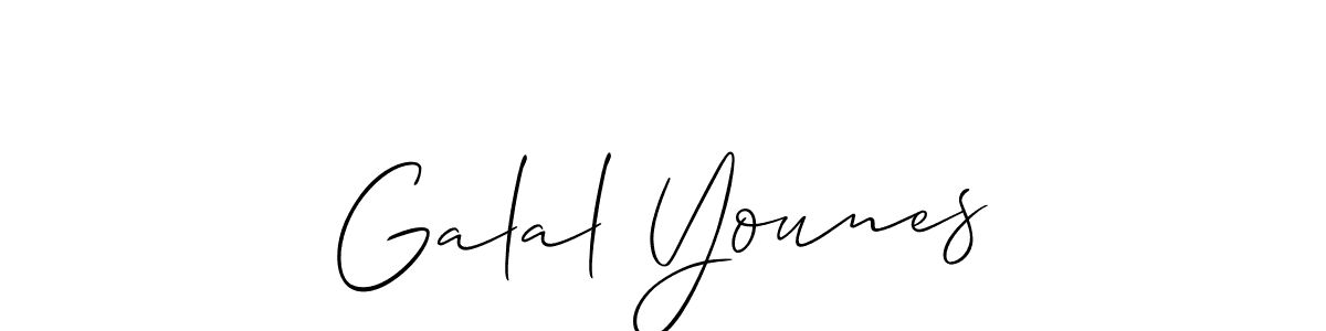 Make a beautiful signature design for name Galal Younes. With this signature (Allison_Script) style, you can create a handwritten signature for free. Galal Younes signature style 2 images and pictures png