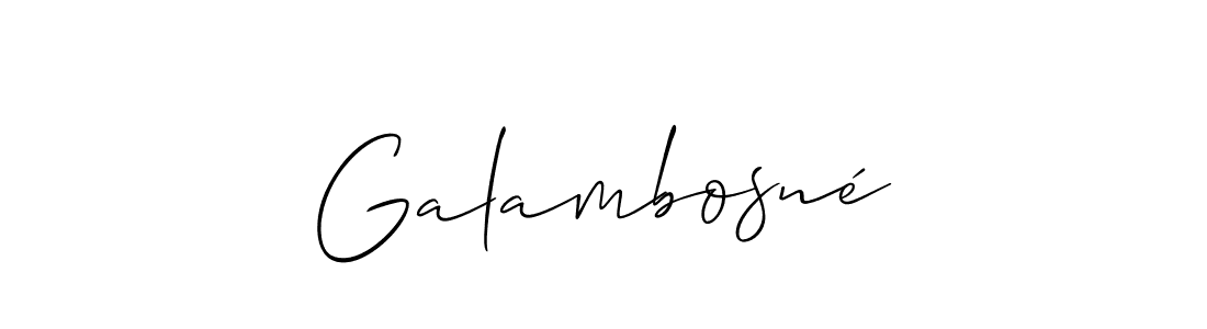 Best and Professional Signature Style for Galambosné. Allison_Script Best Signature Style Collection. Galambosné signature style 2 images and pictures png