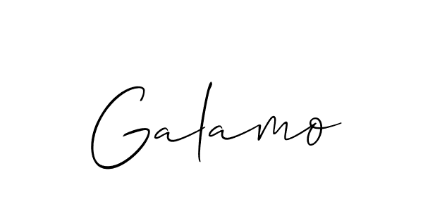 Also we have Galamo name is the best signature style. Create professional handwritten signature collection using Allison_Script autograph style. Galamo signature style 2 images and pictures png