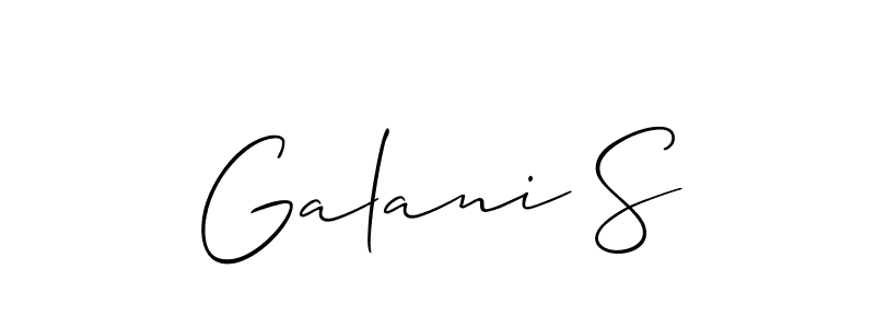 Also we have Galani S name is the best signature style. Create professional handwritten signature collection using Allison_Script autograph style. Galani S signature style 2 images and pictures png