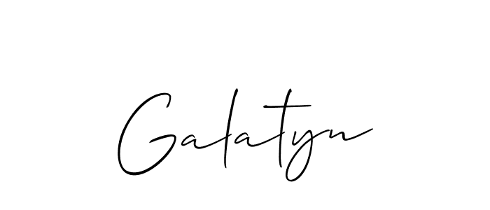 You can use this online signature creator to create a handwritten signature for the name Galatyn. This is the best online autograph maker. Galatyn signature style 2 images and pictures png