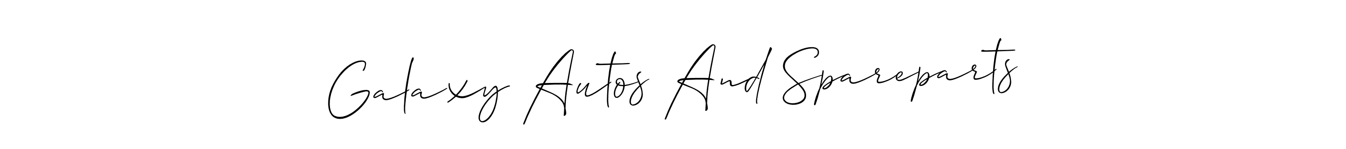 The best way (Allison_Script) to make a short signature is to pick only two or three words in your name. The name Galaxy Autos And Spareparts include a total of six letters. For converting this name. Galaxy Autos And Spareparts signature style 2 images and pictures png