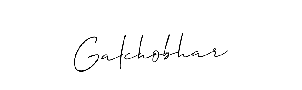 if you are searching for the best signature style for your name Galchobhar. so please give up your signature search. here we have designed multiple signature styles  using Allison_Script. Galchobhar signature style 2 images and pictures png