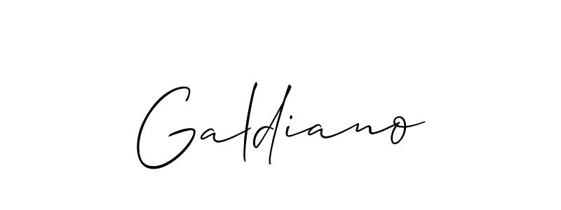 Best and Professional Signature Style for Galdiano. Allison_Script Best Signature Style Collection. Galdiano signature style 2 images and pictures png