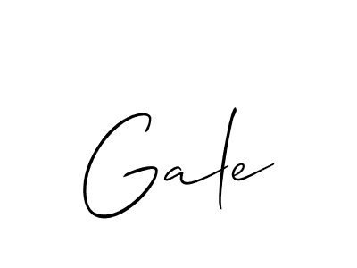 Make a beautiful signature design for name Gale. With this signature (Allison_Script) style, you can create a handwritten signature for free. Gale signature style 2 images and pictures png