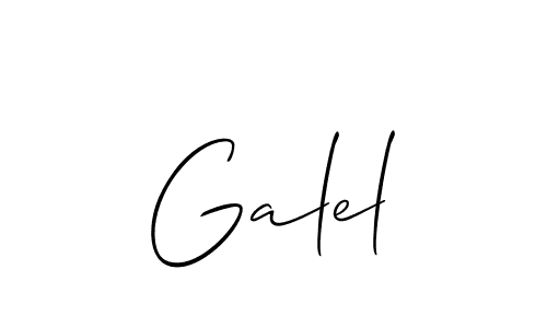 Allison_Script is a professional signature style that is perfect for those who want to add a touch of class to their signature. It is also a great choice for those who want to make their signature more unique. Get Galel name to fancy signature for free. Galel signature style 2 images and pictures png