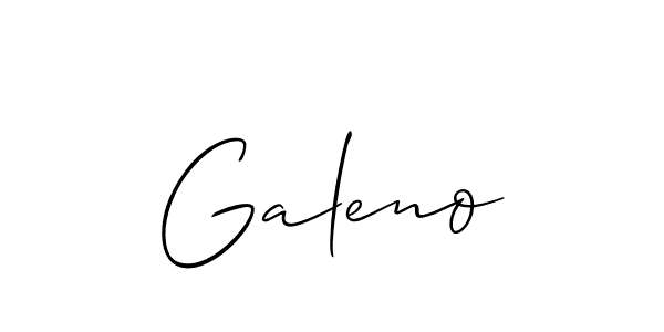 How to make Galeno signature? Allison_Script is a professional autograph style. Create handwritten signature for Galeno name. Galeno signature style 2 images and pictures png