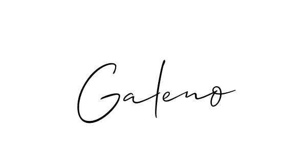 How to make Galeno signature? Allison_Script is a professional autograph style. Create handwritten signature for Galeno name. Galeno signature style 2 images and pictures png