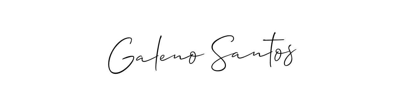 if you are searching for the best signature style for your name Galeno Santos. so please give up your signature search. here we have designed multiple signature styles  using Allison_Script. Galeno Santos signature style 2 images and pictures png
