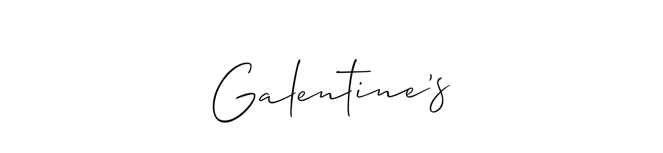 Use a signature maker to create a handwritten signature online. With this signature software, you can design (Allison_Script) your own signature for name Galentine’s. Galentine’s signature style 2 images and pictures png