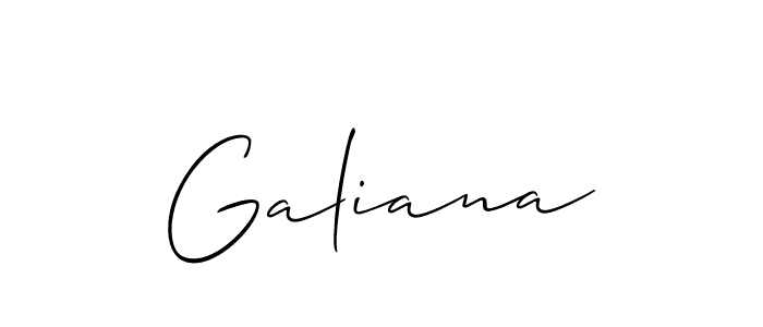 Also You can easily find your signature by using the search form. We will create Galiana name handwritten signature images for you free of cost using Allison_Script sign style. Galiana signature style 2 images and pictures png