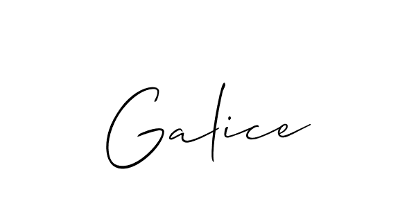 How to make Galice name signature. Use Allison_Script style for creating short signs online. This is the latest handwritten sign. Galice signature style 2 images and pictures png