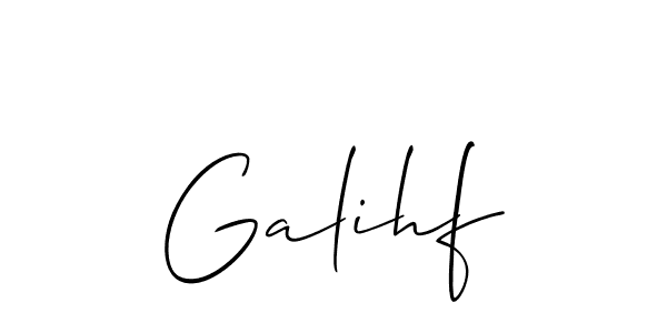 Similarly Allison_Script is the best handwritten signature design. Signature creator online .You can use it as an online autograph creator for name Galihf. Galihf signature style 2 images and pictures png