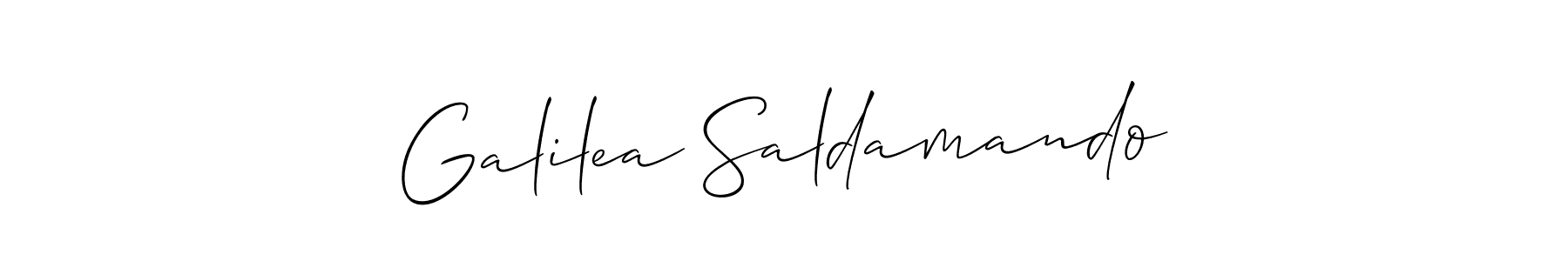 It looks lik you need a new signature style for name Galilea Saldamando. Design unique handwritten (Allison_Script) signature with our free signature maker in just a few clicks. Galilea Saldamando signature style 2 images and pictures png
