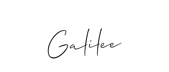 How to make Galilee signature? Allison_Script is a professional autograph style. Create handwritten signature for Galilee name. Galilee signature style 2 images and pictures png