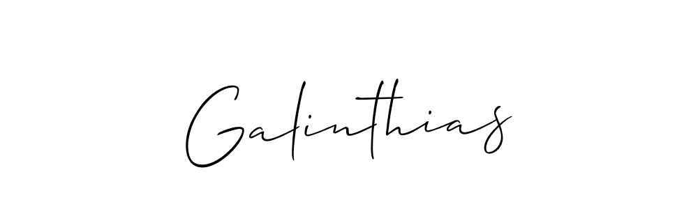 You should practise on your own different ways (Allison_Script) to write your name (Galinthias) in signature. don't let someone else do it for you. Galinthias signature style 2 images and pictures png