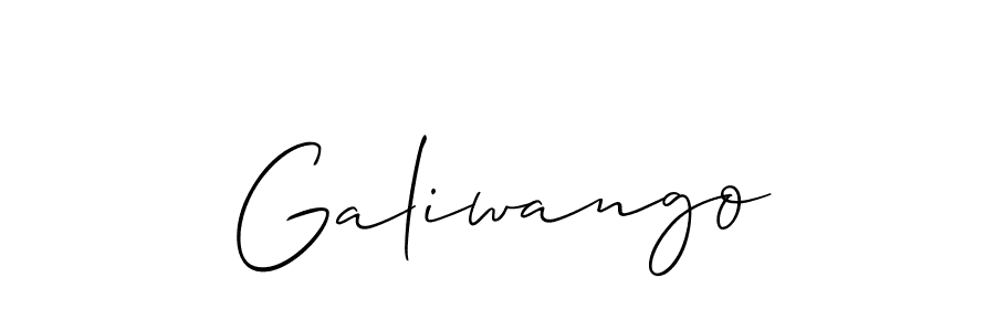 Create a beautiful signature design for name Galiwango. With this signature (Allison_Script) fonts, you can make a handwritten signature for free. Galiwango signature style 2 images and pictures png