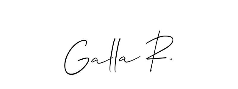 Allison_Script is a professional signature style that is perfect for those who want to add a touch of class to their signature. It is also a great choice for those who want to make their signature more unique. Get Galla R. name to fancy signature for free. Galla R. signature style 2 images and pictures png