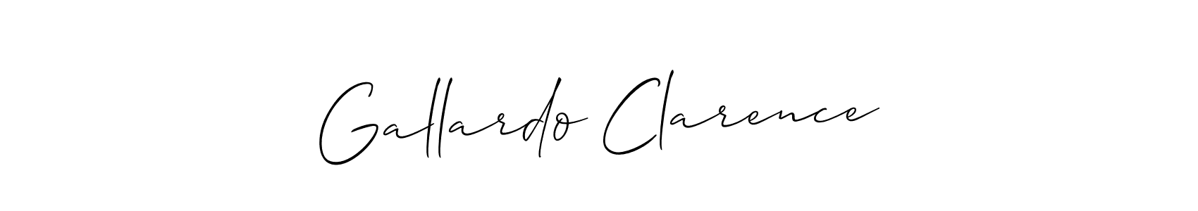 Also we have Gallardo Clarence name is the best signature style. Create professional handwritten signature collection using Allison_Script autograph style. Gallardo Clarence signature style 2 images and pictures png