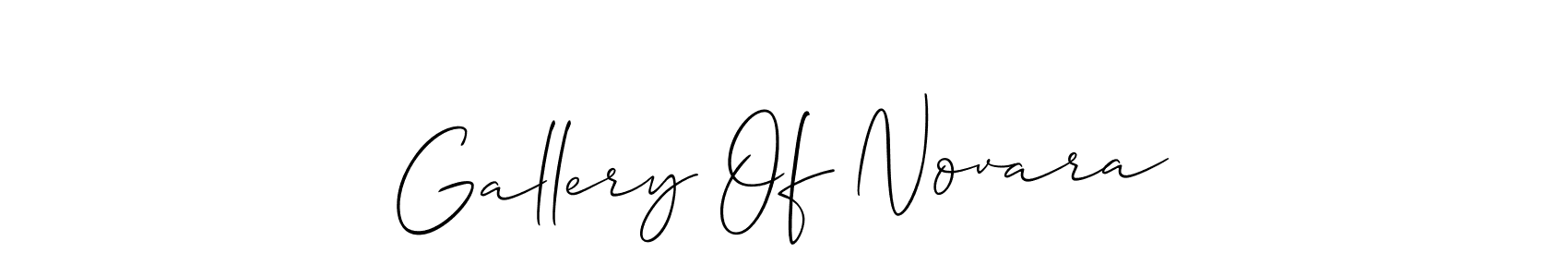 How to make Gallery Of Novara name signature. Use Allison_Script style for creating short signs online. This is the latest handwritten sign. Gallery Of Novara signature style 2 images and pictures png