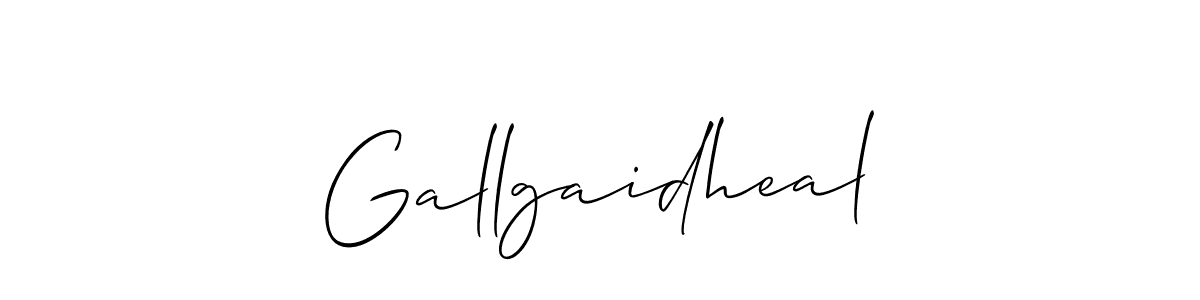 How to make Gallgaidheal name signature. Use Allison_Script style for creating short signs online. This is the latest handwritten sign. Gallgaidheal signature style 2 images and pictures png