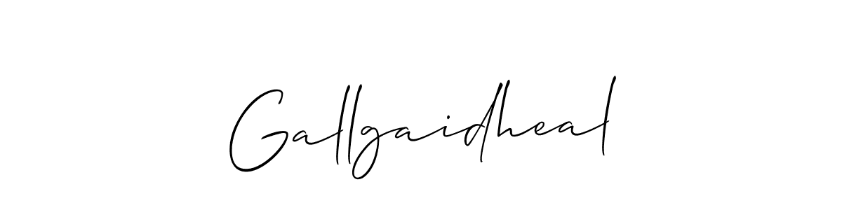 Allison_Script is a professional signature style that is perfect for those who want to add a touch of class to their signature. It is also a great choice for those who want to make their signature more unique. Get Gallgaidheal name to fancy signature for free. Gallgaidheal signature style 2 images and pictures png