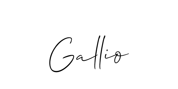 Gallio stylish signature style. Best Handwritten Sign (Allison_Script) for my name. Handwritten Signature Collection Ideas for my name Gallio. Gallio signature style 2 images and pictures png