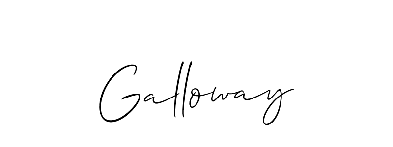Use a signature maker to create a handwritten signature online. With this signature software, you can design (Allison_Script) your own signature for name Galloway. Galloway signature style 2 images and pictures png