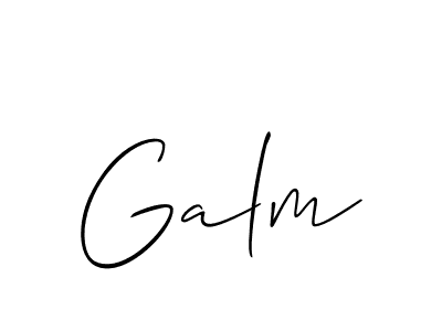 Design your own signature with our free online signature maker. With this signature software, you can create a handwritten (Allison_Script) signature for name Galm. Galm signature style 2 images and pictures png