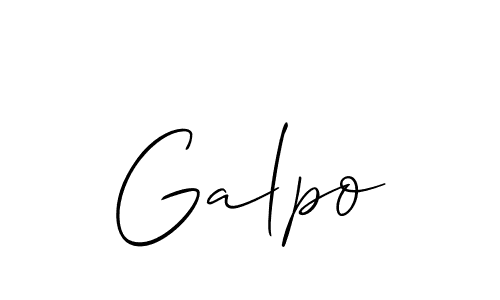 How to make Galpo signature? Allison_Script is a professional autograph style. Create handwritten signature for Galpo name. Galpo signature style 2 images and pictures png