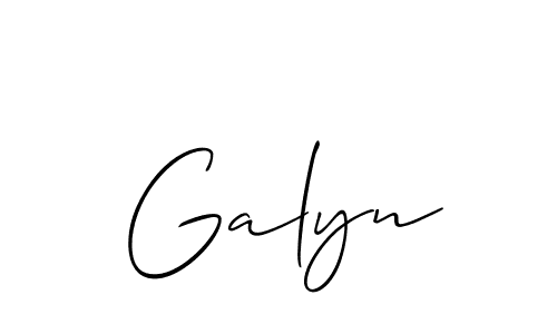 Galyn stylish signature style. Best Handwritten Sign (Allison_Script) for my name. Handwritten Signature Collection Ideas for my name Galyn. Galyn signature style 2 images and pictures png