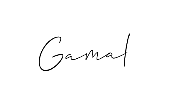 Gamal  stylish signature style. Best Handwritten Sign (Allison_Script) for my name. Handwritten Signature Collection Ideas for my name Gamal . Gamal  signature style 2 images and pictures png