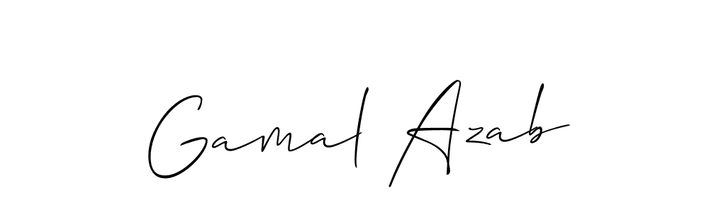 How to make Gamal Azab name signature. Use Allison_Script style for creating short signs online. This is the latest handwritten sign. Gamal Azab signature style 2 images and pictures png