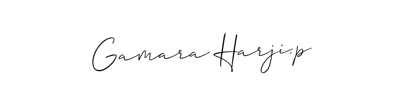 Create a beautiful signature design for name Gamara Harji.p. With this signature (Allison_Script) fonts, you can make a handwritten signature for free. Gamara Harji.p signature style 2 images and pictures png