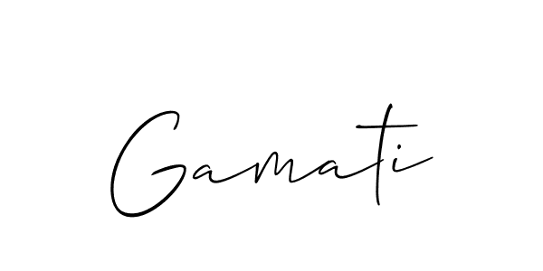 Also we have Gamati name is the best signature style. Create professional handwritten signature collection using Allison_Script autograph style. Gamati signature style 2 images and pictures png