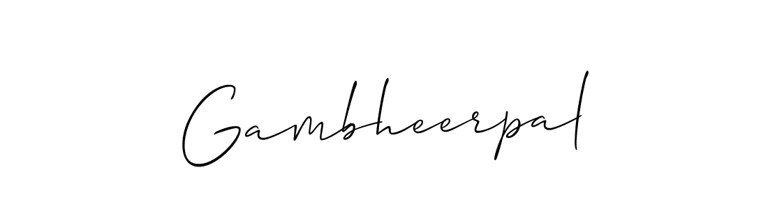 How to make Gambheerpal name signature. Use Allison_Script style for creating short signs online. This is the latest handwritten sign. Gambheerpal signature style 2 images and pictures png