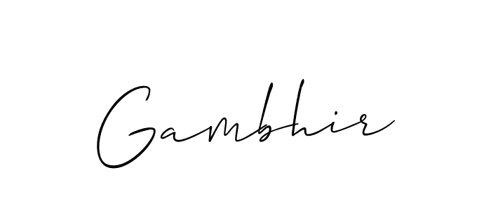Similarly Allison_Script is the best handwritten signature design. Signature creator online .You can use it as an online autograph creator for name Gambhir. Gambhir signature style 2 images and pictures png