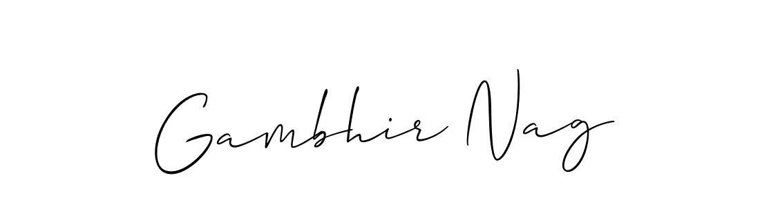 You should practise on your own different ways (Allison_Script) to write your name (Gambhir Nag) in signature. don't let someone else do it for you. Gambhir Nag signature style 2 images and pictures png